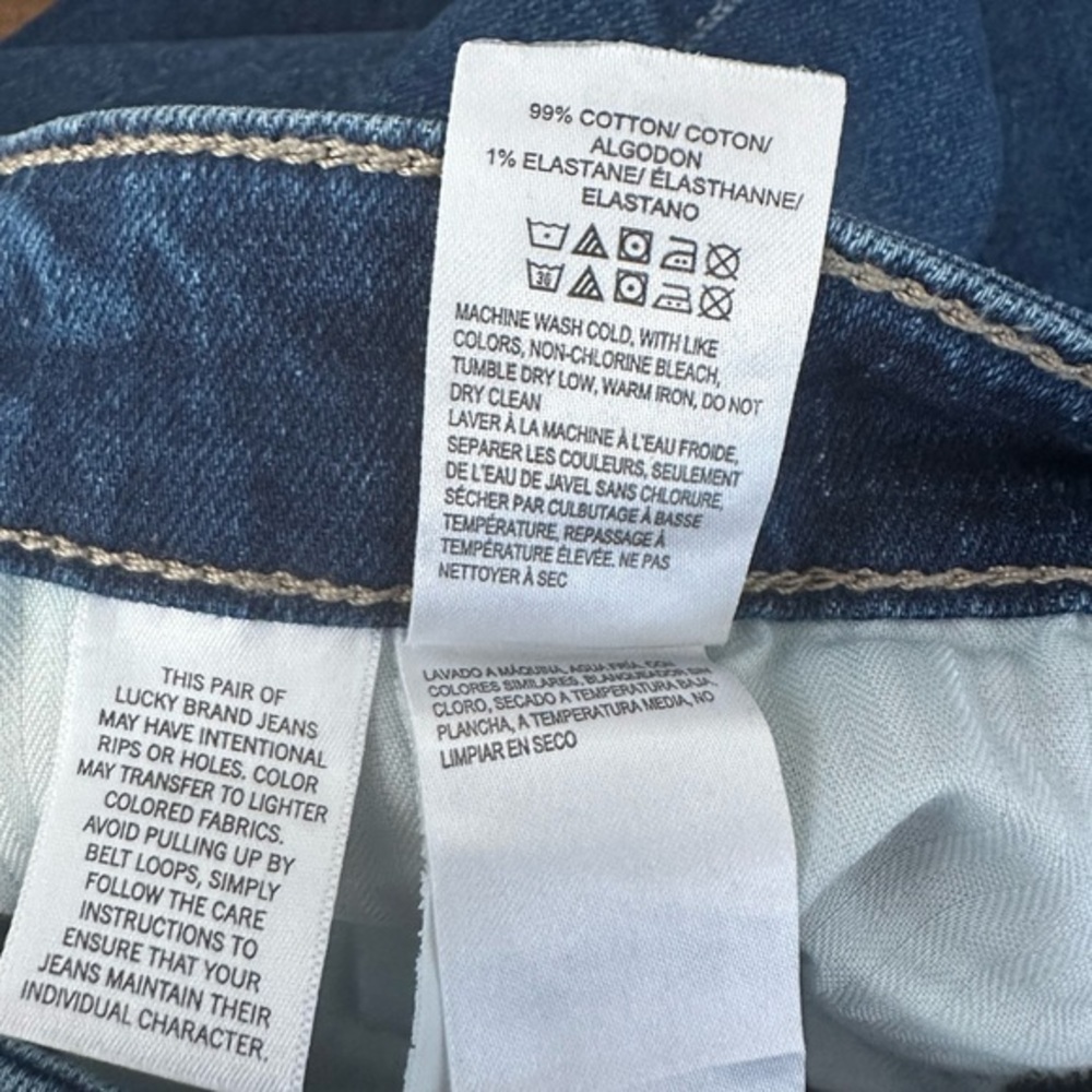 Lucky Brand Sweet crop stretch denim jeans ladies size‎ 8 29 ankle - Picture 6 of 9